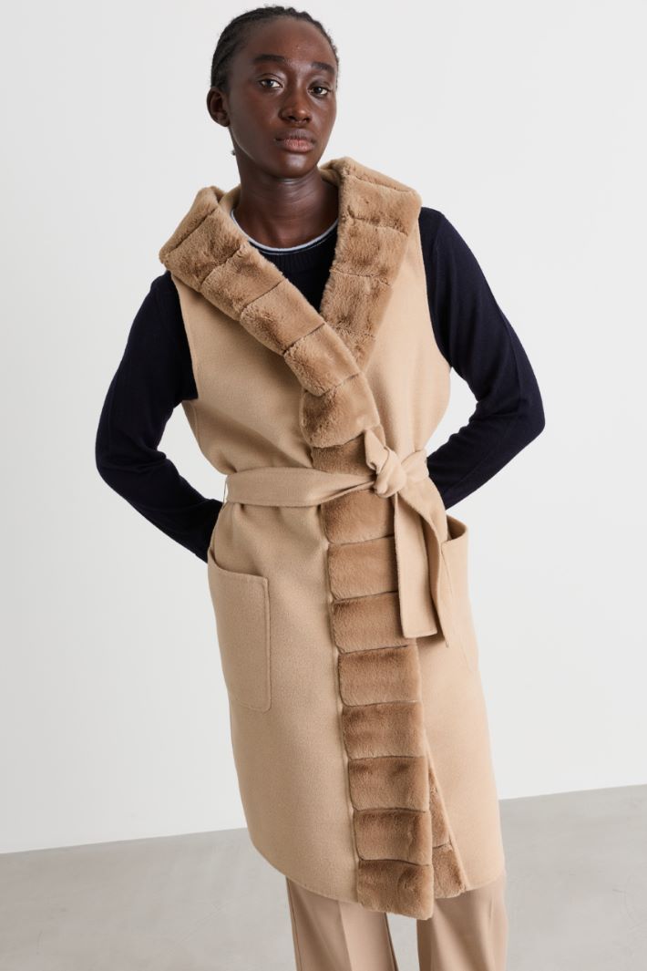 Belted Gilet - CAMEL - Intrend - 2