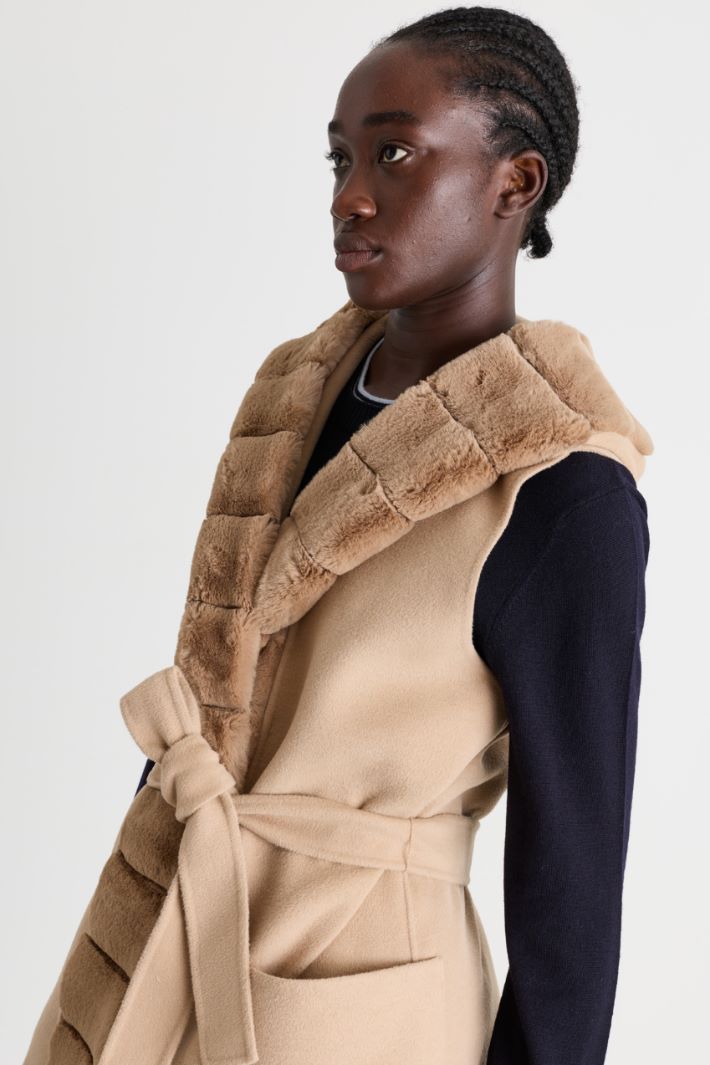 Belted Gilet - CAMEL - Intrend - 3