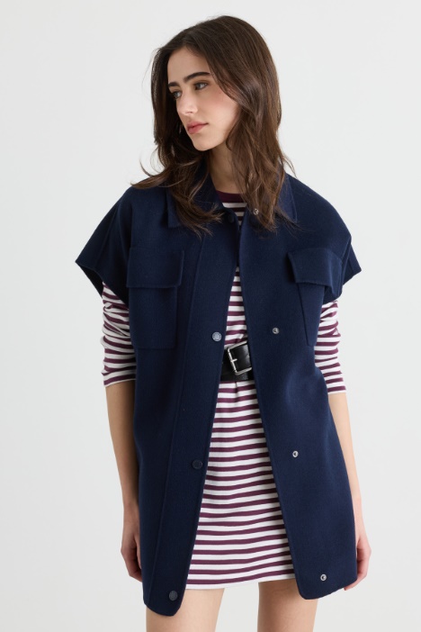 Belted sleeveless jacket - Intrend