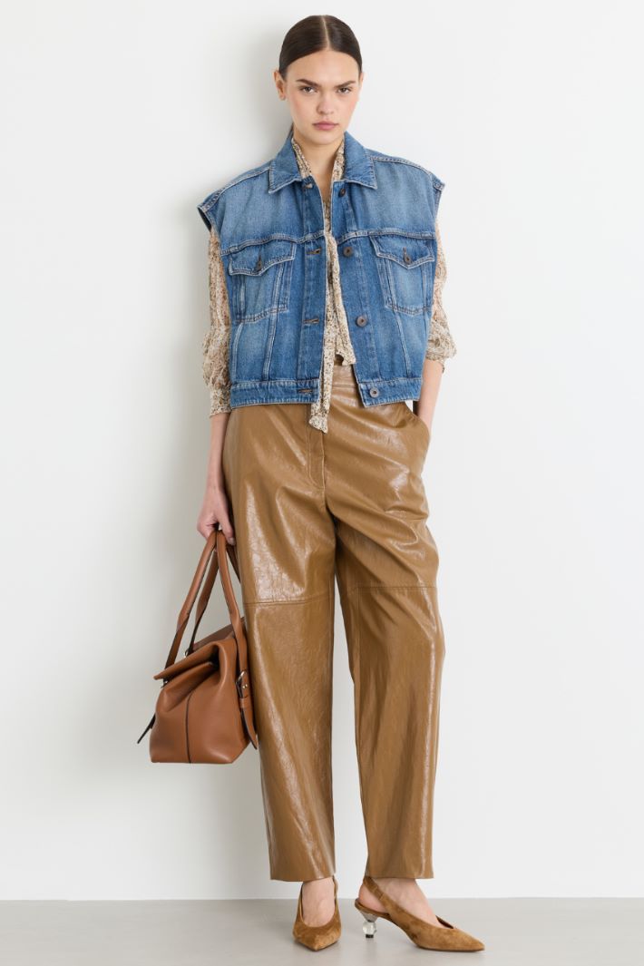 Boxy denim gilet - LIGHT BLUE - Intrend