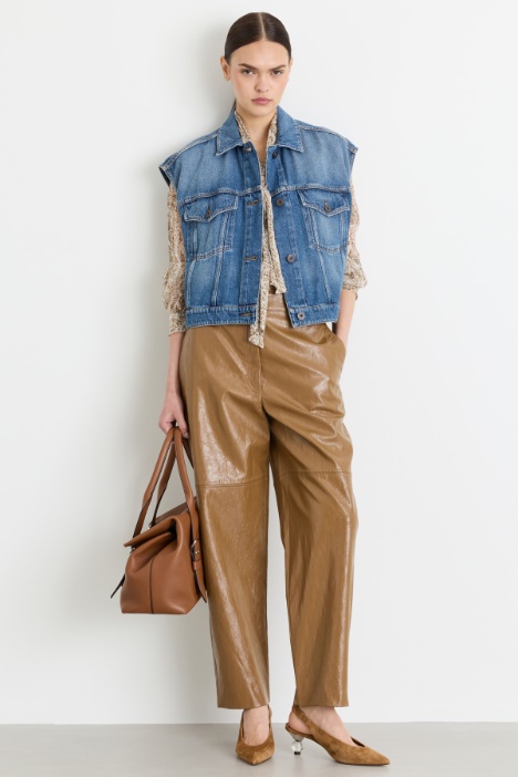 Gilet boxy in jeans - Intrend