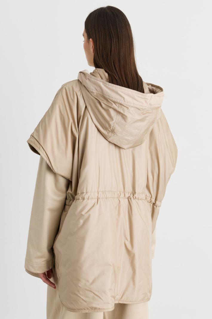 Water-Repellent Canvas Cape - BEIGE - Intrend - 4