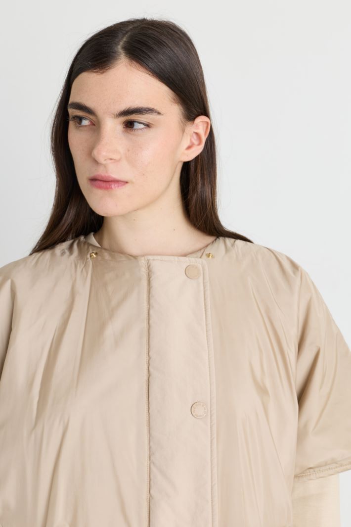 Water-Repellent Canvas Cape - BEIGE - Intrend - 3