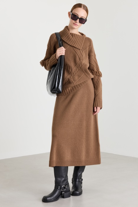 Flared knit skirt - Intrend