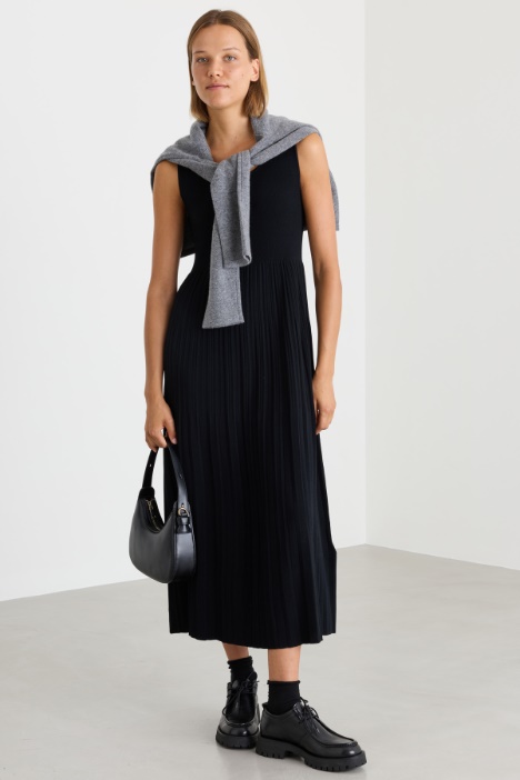 Plissé knit dress - Intrend