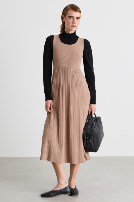 Plissé knit dress - Intrend