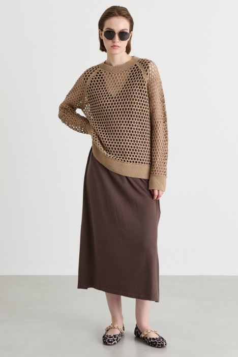 Side-split knitted dress - Intrend