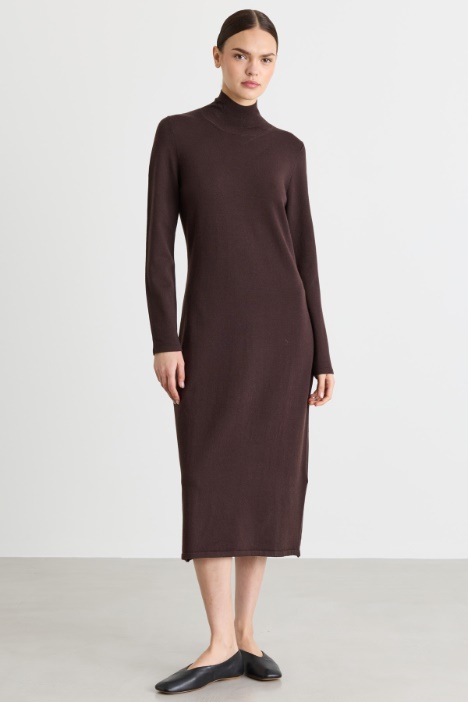 Abito aderente in maglia di lana
