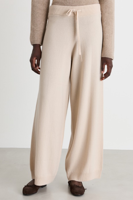 Pantalone in maglia in misto lana