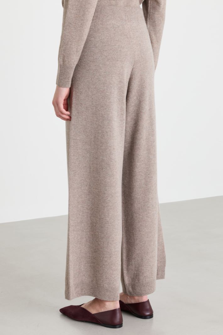 Knitted joggers - BEIGE - Intrend - 4