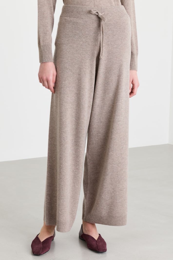 Knitted joggers - BEIGE - Intrend - 2