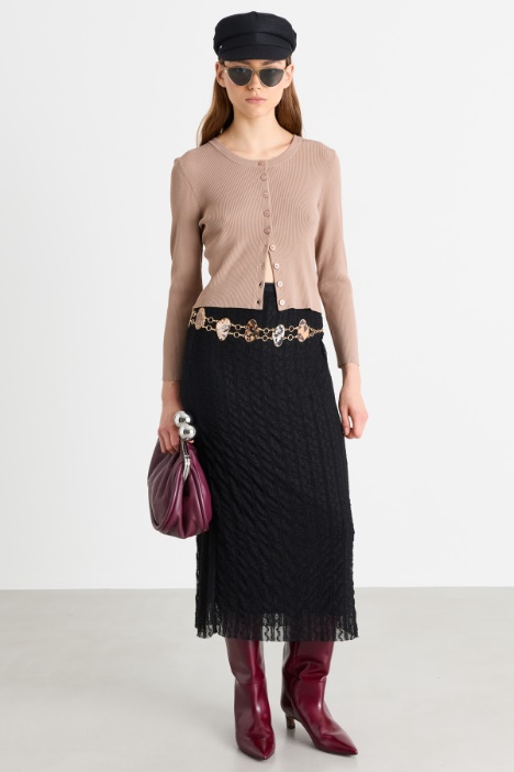 Schmal geschnittener Cardigan mit Knöpfen - Intrend