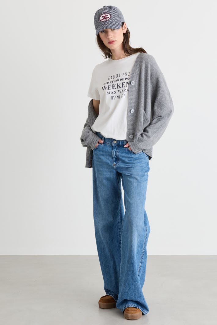 Plain-knit cashmere cardigan - GREY - Intrend