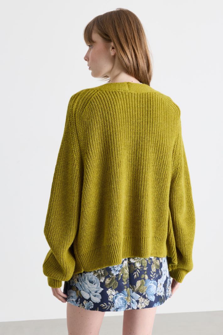 Offener Boxy-Cardigan - GRÜN - Intrend - 4