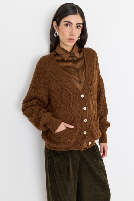 Cardigan with welt pockets - Intrend