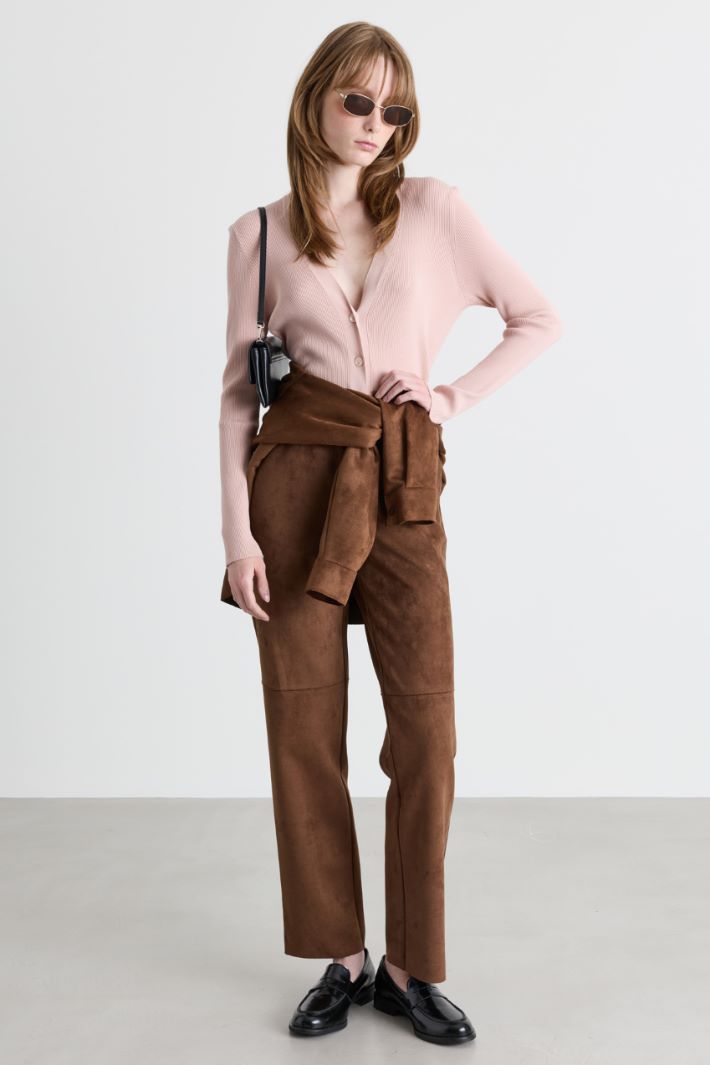 Cardigan mit V-Ausschnitt - ROSA - Intrend
