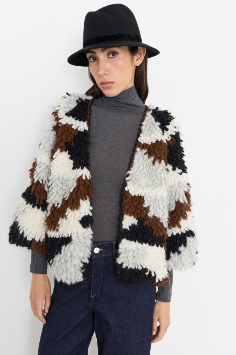 Cardigan jacquard souple - Intrend