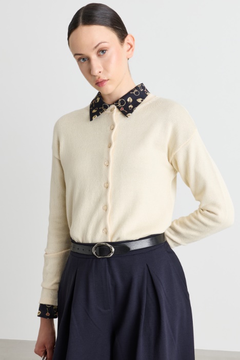 Plain-knit cardigan - Intrend
