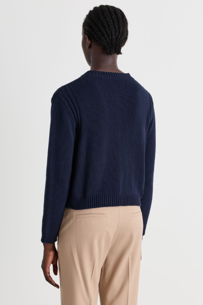 Cardigan with pockets - BLUE - Intrend - 4