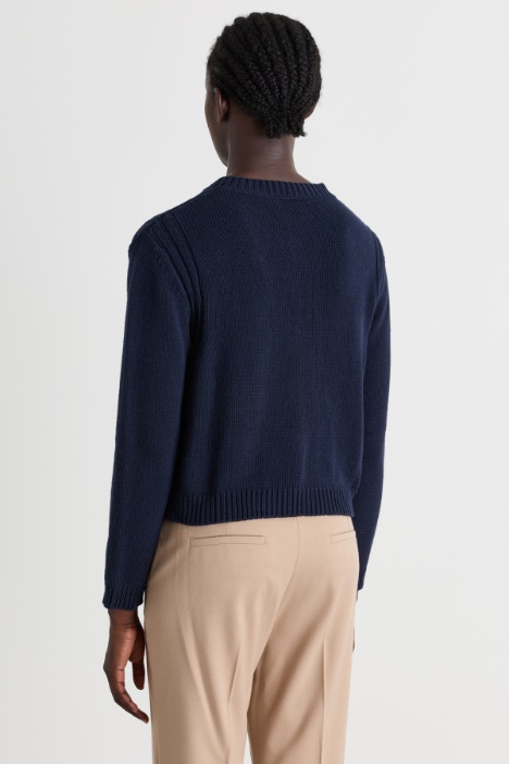 Cardigan in misto cotone con tasche
