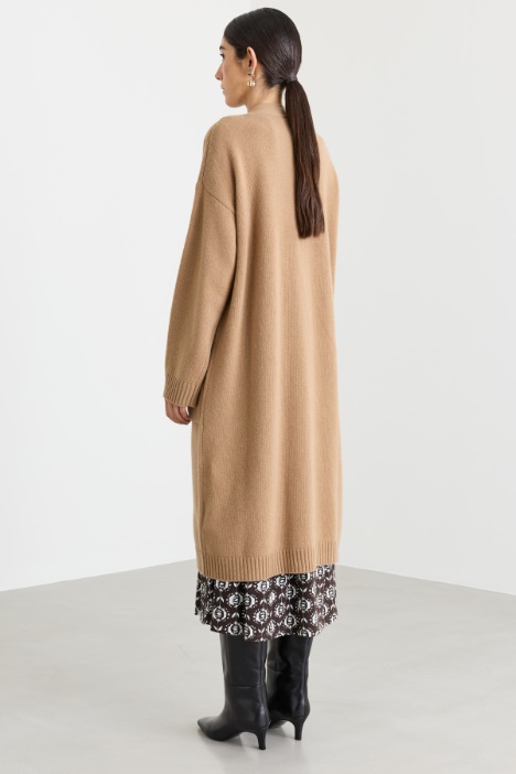 Cardigan lungo in lana