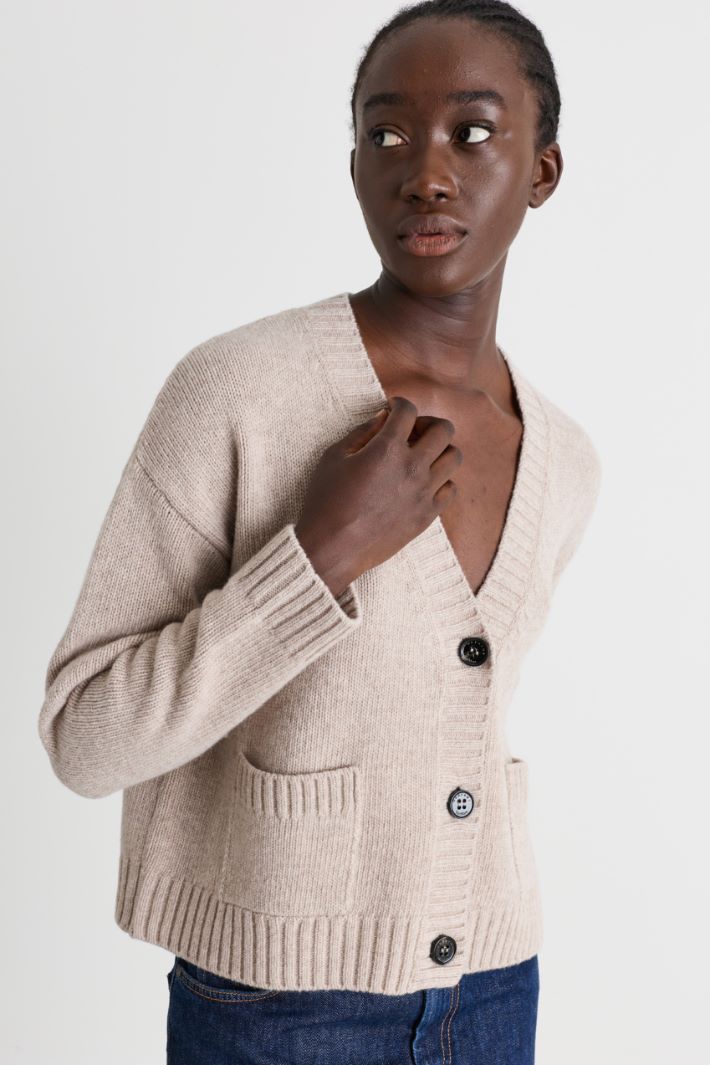 Cardigan à poches - BEIGE - Intrend - 3