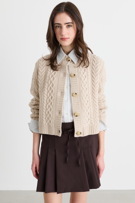 Cable-knit cardigan - Intrend