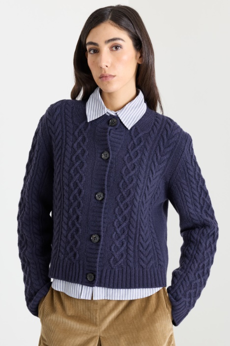 Cable-knit cardigan - Intrend