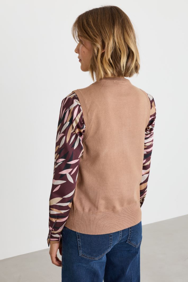 Strickweste - KAMEL - Intrend - 4