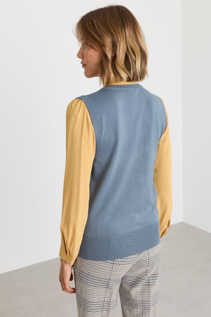 Strickweste - HIMMELBLAU - Intrend - 4