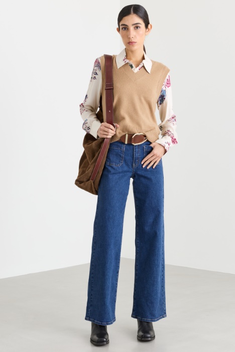 Gilet con bordi a coste - Intrend