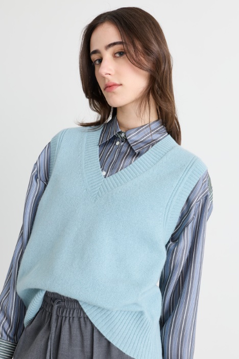 Gilet in puro cashmere