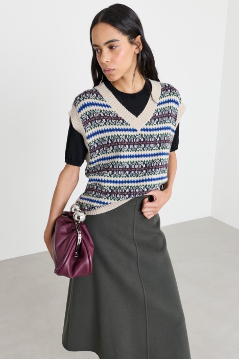 Jacquard-Weste - Intrend