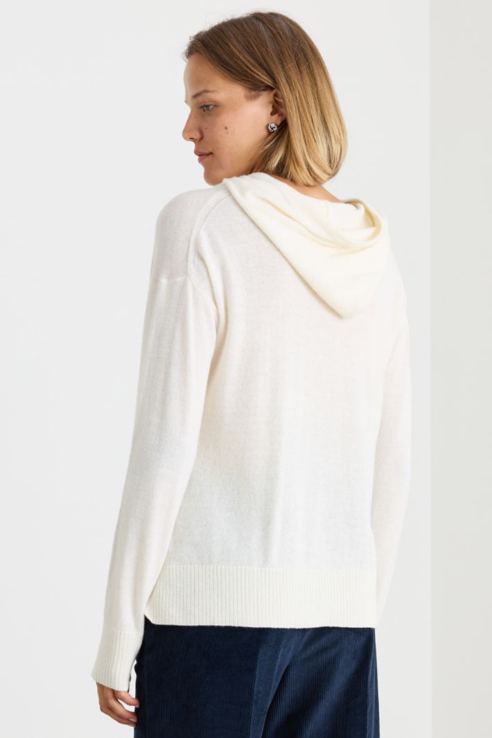 Oversized hoodie - WHITE - Intrend - 4