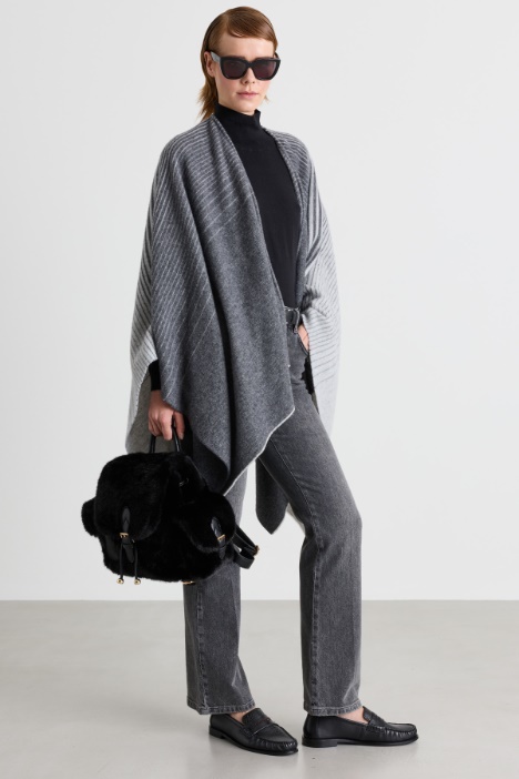 Rollkragenpullover aus Seiden-Woll-Mix - Intrend