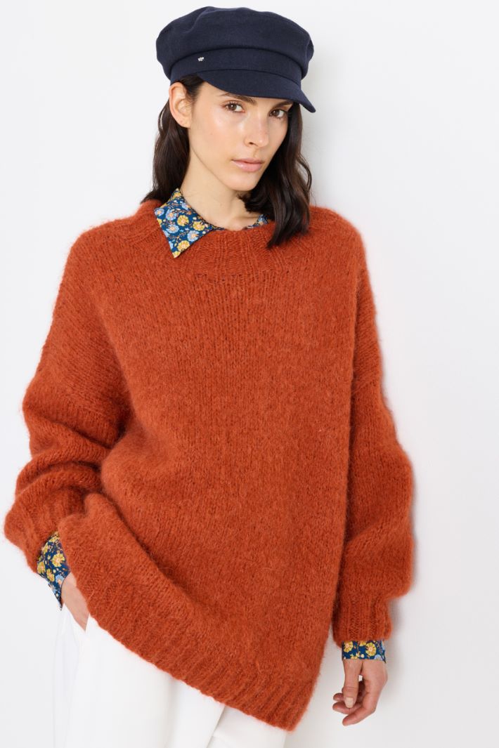 Maglia con scollo a costine - ROSSO - Intrend - 2