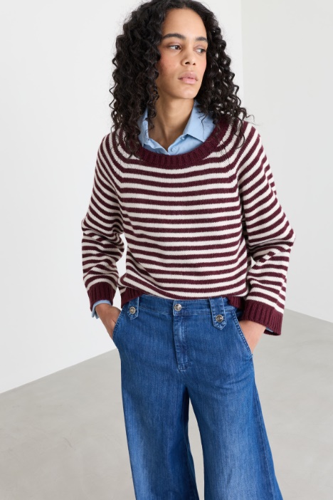 Gestreifter Pullover - Intrend