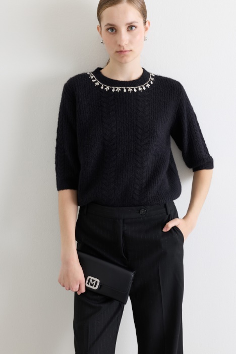 Jewel-embellished jumper - Intrend
