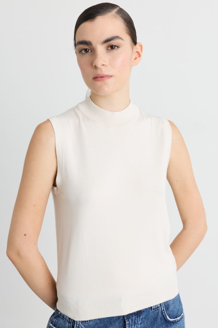 Knitted top - WHITE - Intrend - 2