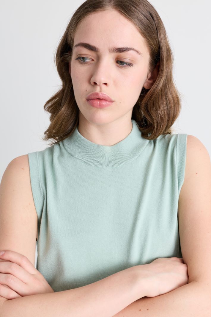Knitted top - GREEN - Intrend - 3