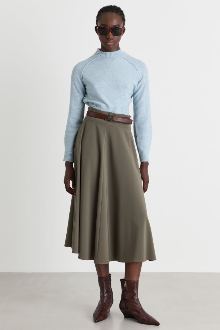 Top crop à sequins - BLEU CLAIR - Intrend