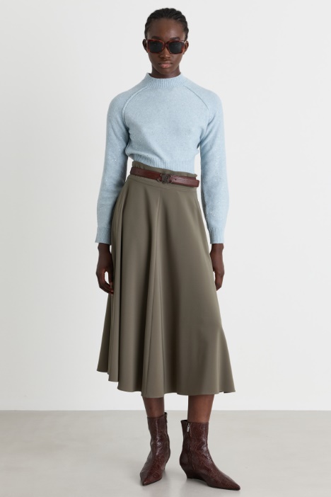 Maglia cropped con paillettes - Intrend