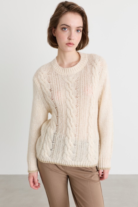 Kastiger Zopfstrickpullover - Intrend