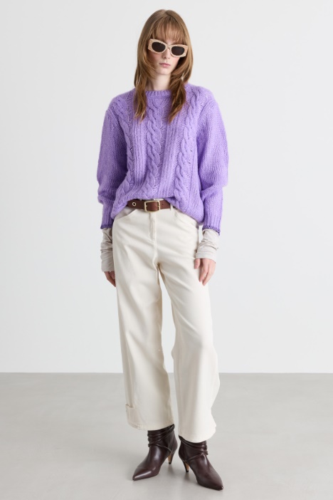 Kastiger Zopfstrickpullover - Intrend