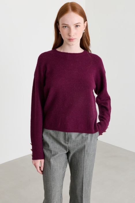 Jewel-button jumper - Intrend