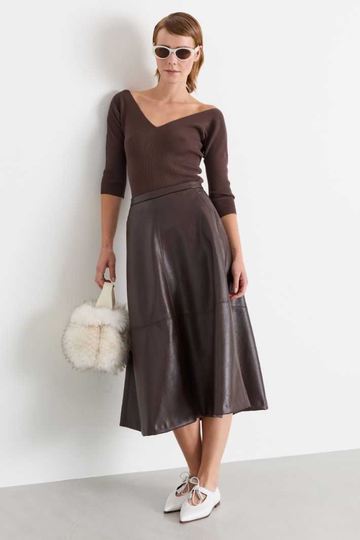 Maglia con maniche a kimono - MARRONE - Intrend