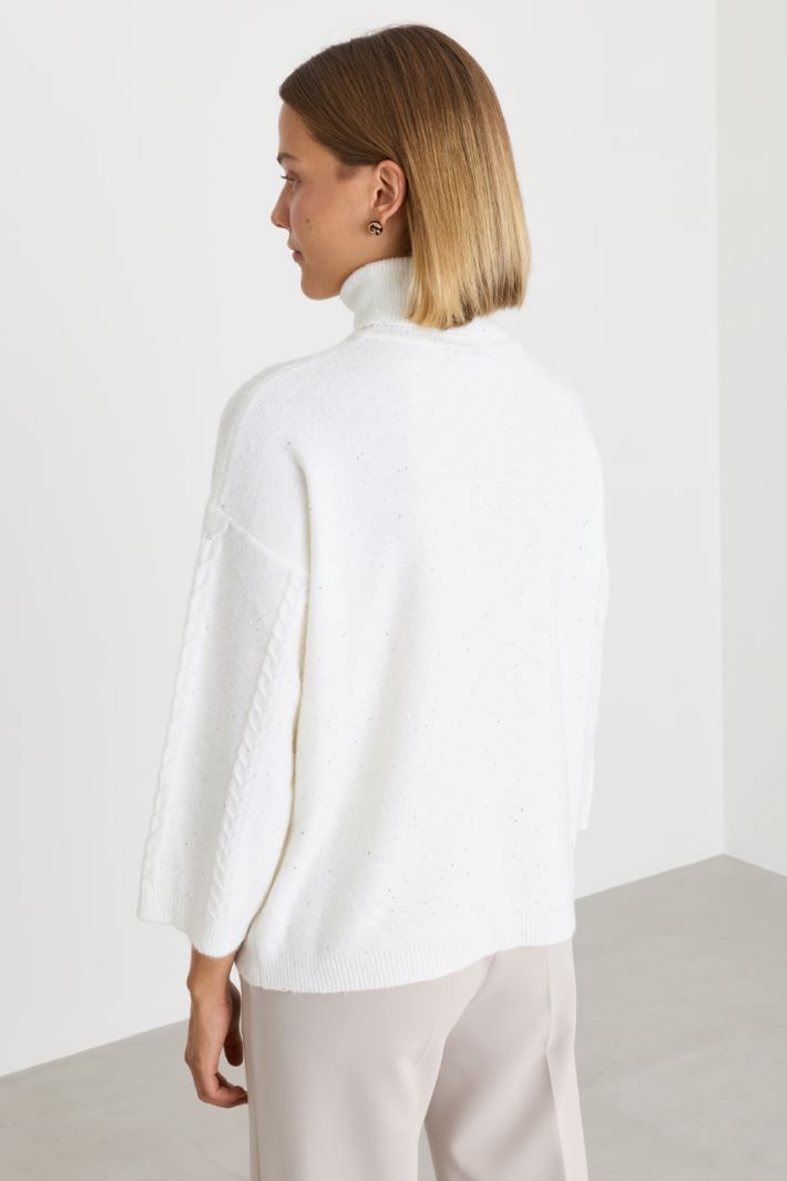 Sequinned jumper - WHITE - Intrend - 4