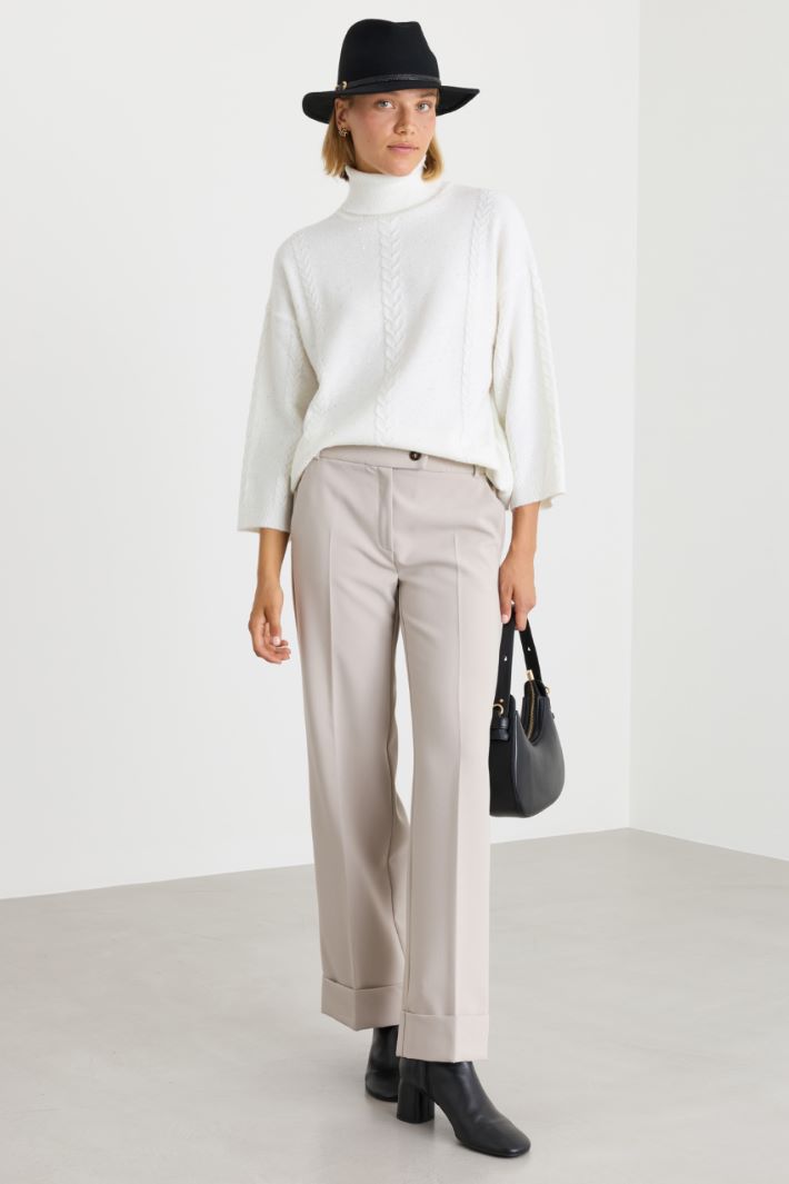 Sequinned jumper - WHITE - Intrend