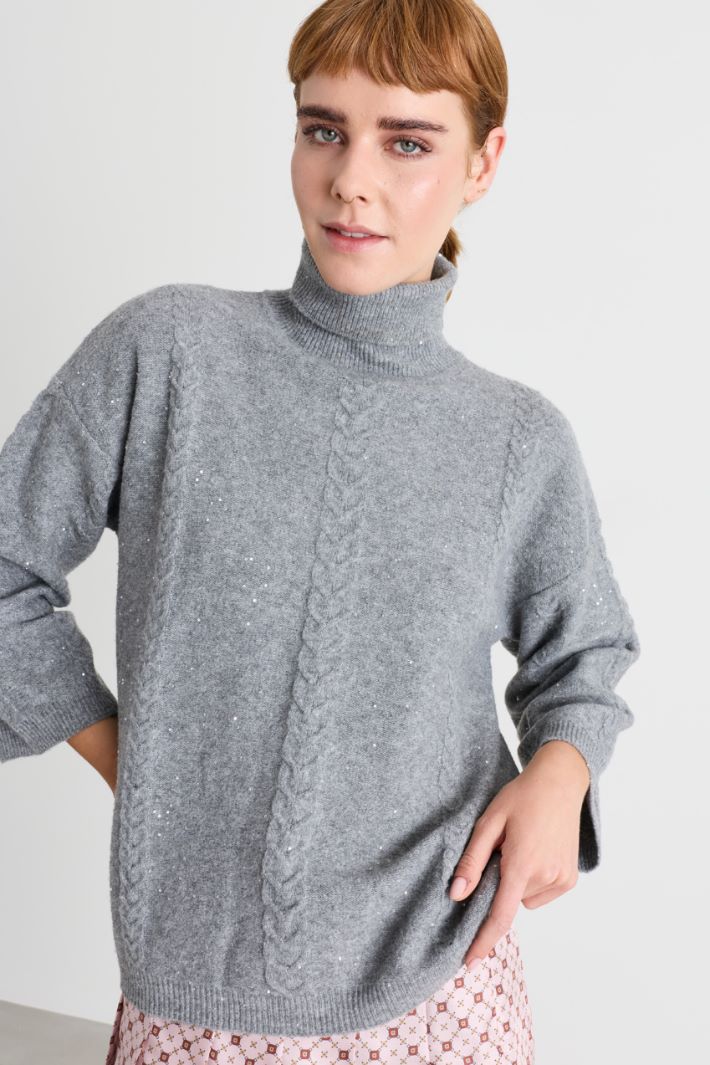 Pull à sequins - GRIS - Intrend - 3