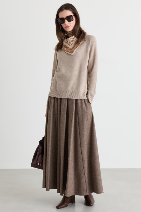 Pullover aus weichem Kaschmir mit Seitenschlitzen - Intrend